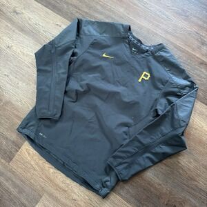 Pittsburgh Pirates Nike Dri Fit Gray Pullover Men's Sz‎ Small V Neck Baseball